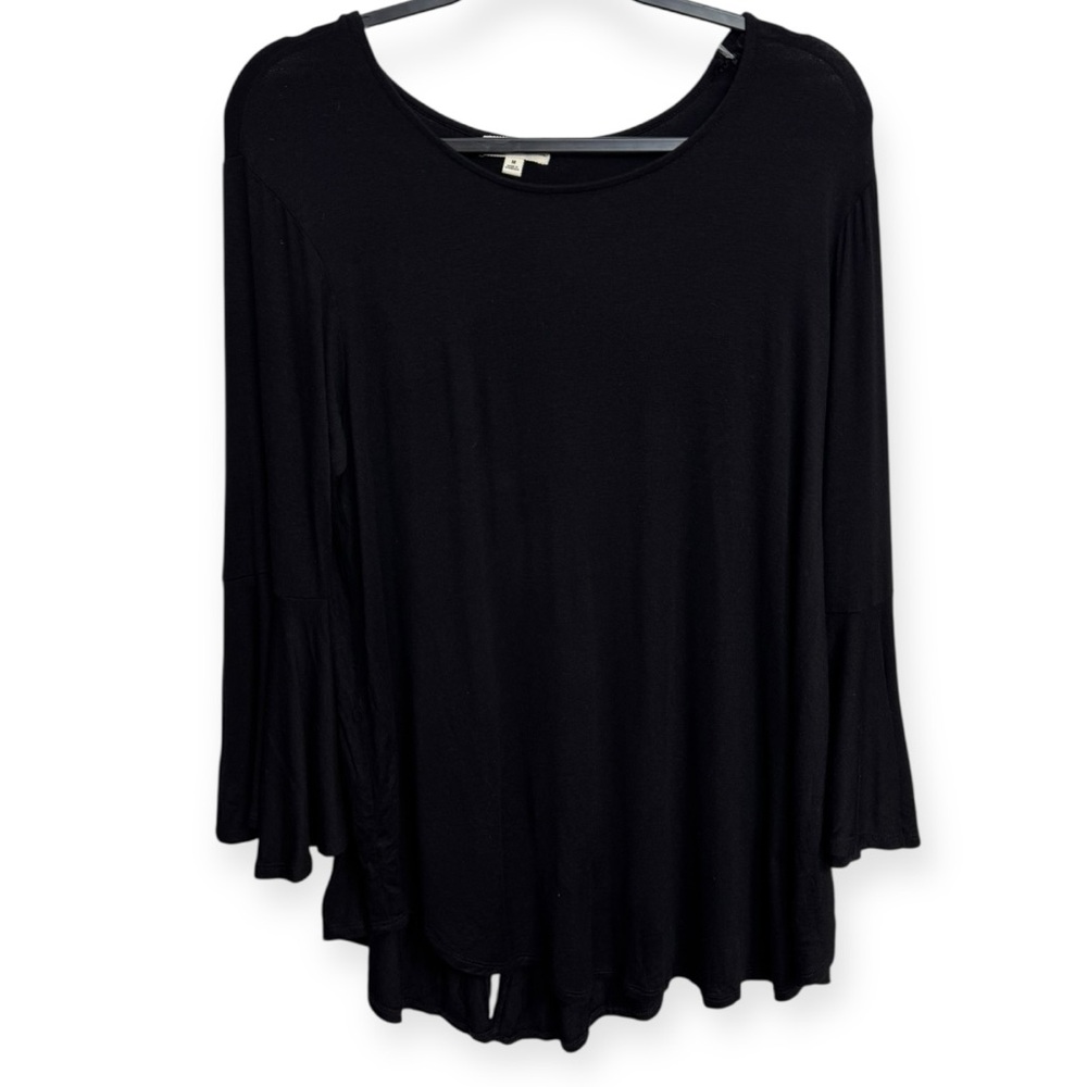 Zenana‎ Outfitters Black Asymmetrical 3/4 Sleeve Tunic